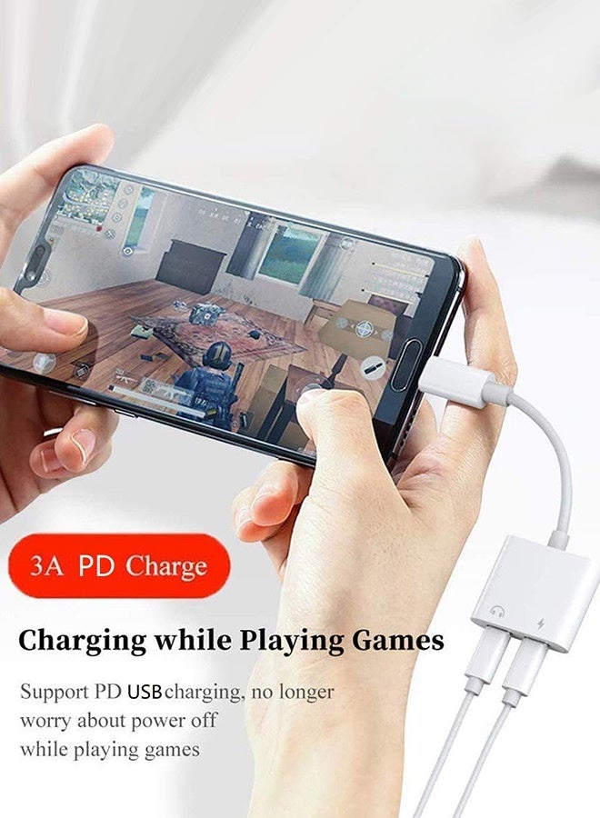 Tersely Dual USB C Headphone and Charger Adapter, USB-C Audio + Charge Adapter,2-in-1 Type C Audio Adapter+ Charge Dongle Adapter for iPhone 17/16/16 Plus/16 Pro/16 Pro/15 Series, iPad Pro, Galaxy, Note, Google Pixel, LG - Image 3