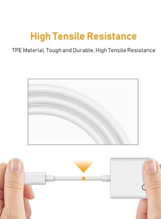 مُحَوِّل سماعات USB-C المزدوج وشاحن، محول صوت USB-C + شحن، محول صوت 2-in-1 من Type-C + محول شحن لأجهزة iPhone 17/16/16 Plus/16 Pro/15 Series، iPad Pro، Galaxy، Note، Google Pixel، LG - view 2