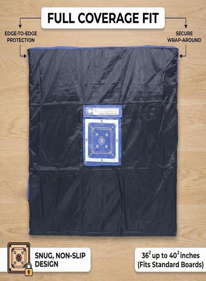 KD Willmax Board carrom cover For Champion, Bulldog & Jumbo Half Full Cover with Extra Pocket for Coins, Striker & Powder. (Bulldog Full Cover) - Image 3