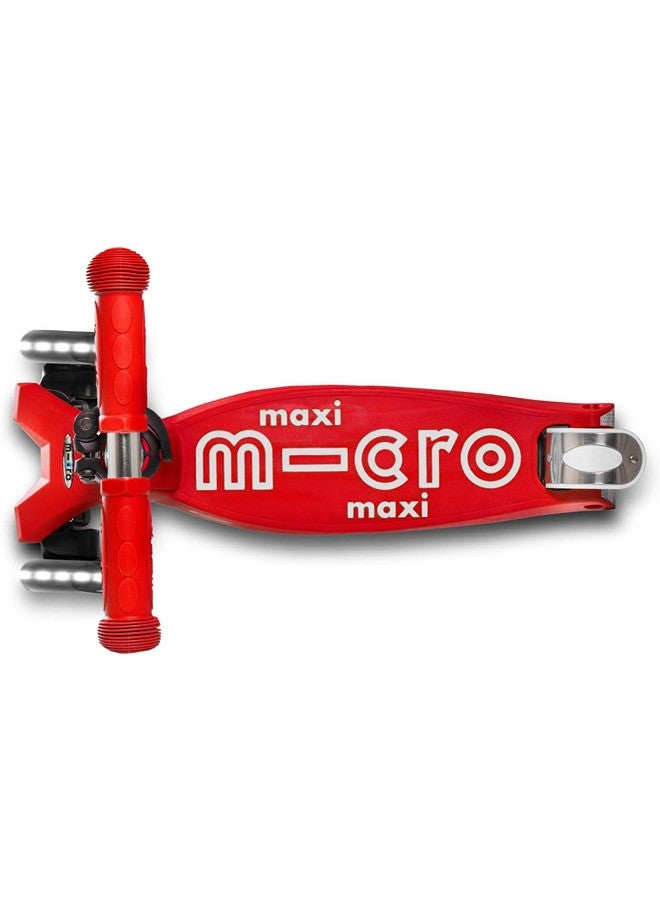 Micro Maxi Deluxe With T-Bar Led Scooter (Red) | Scooters | Scooter for Boys | Scooter for Kids | Kids Scooter | Outdoor Scooter| Ride on Scooter | Scooter for Girls - Image 4