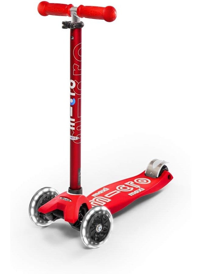 Micro Maxi Deluxe With T-Bar Led Scooter (Red) | Scooters | Scooter for Boys | Scooter for Kids | Kids Scooter | Outdoor Scooter| Ride on Scooter | Scooter for Girls - Image 3