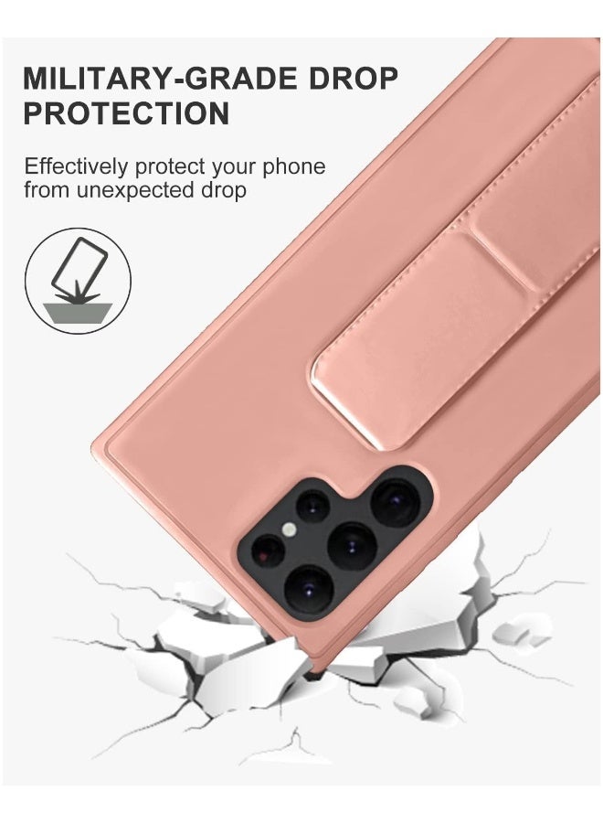 DUSALA Case for Samsung Galaxy S25 Ultra Back Stand Case Magnetic Car Holder Soft Silicone Horizontal & Vertical Kickstand Cover Wrist Strap for Galaxy S25 Ultra - Image 5