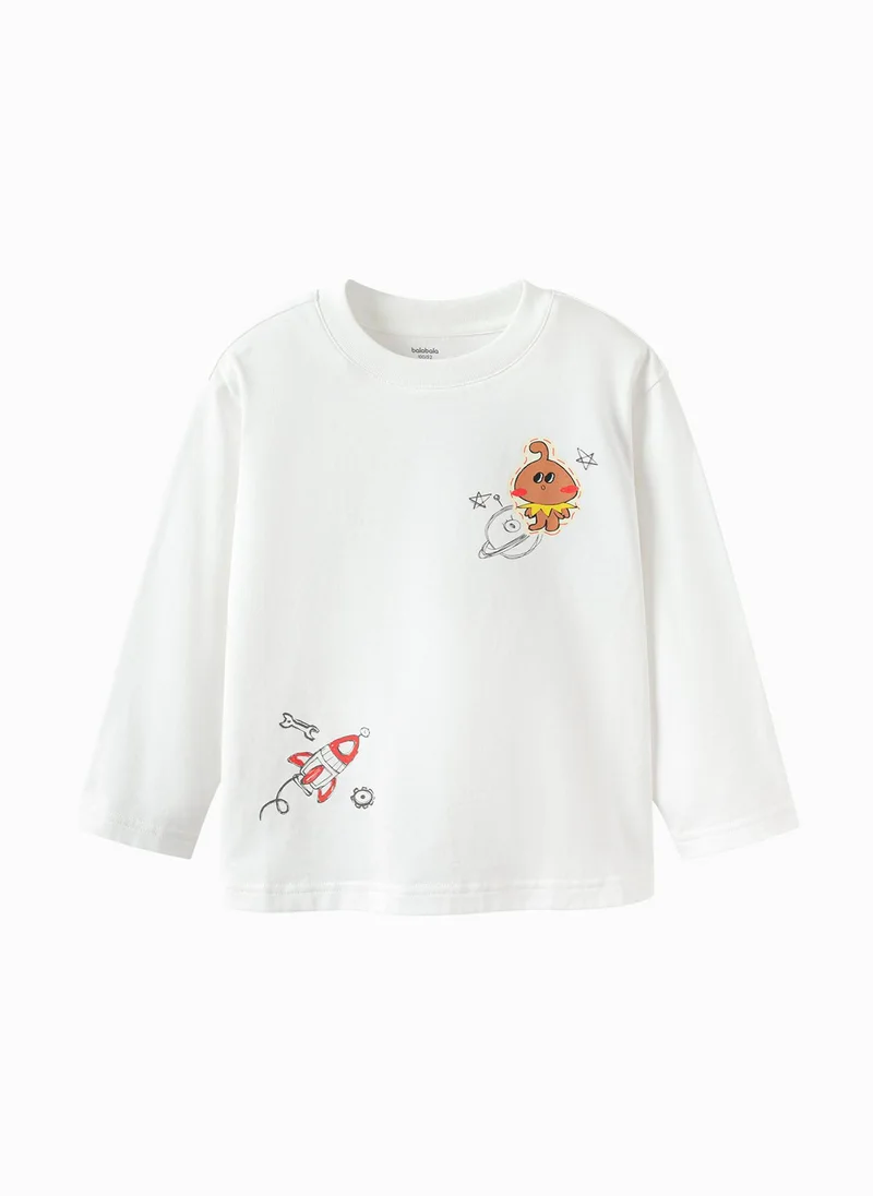 Balabala Toddler Boys Round neck long-sleeved T-shirt