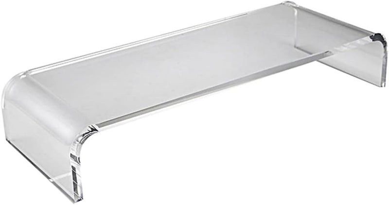 Acrylic Computer Monitor Stand Riser 40x20x10cm Laptop Elevating Stand with Keyboard Storage for Desktop Office Use - Image 1