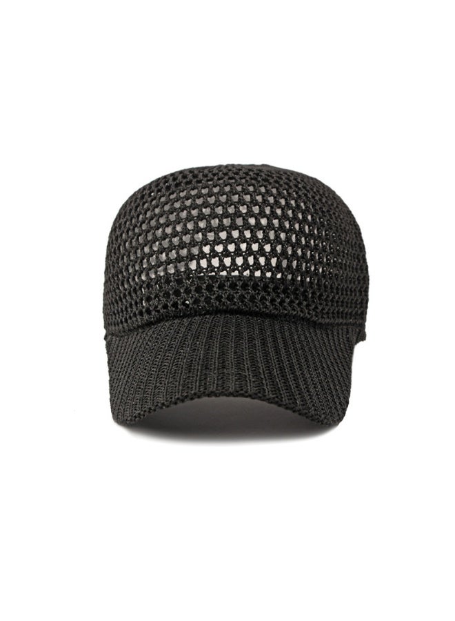 Perforated woven baseball cap with sun protection and breathability - Image 2