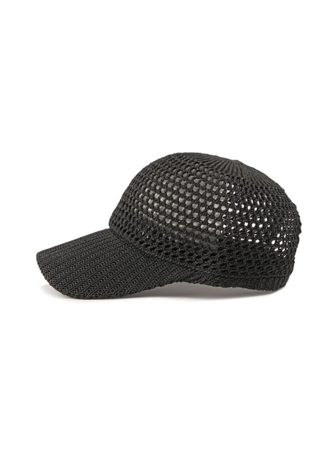 Perforated woven baseball cap with sun protection and breathability - Image 3