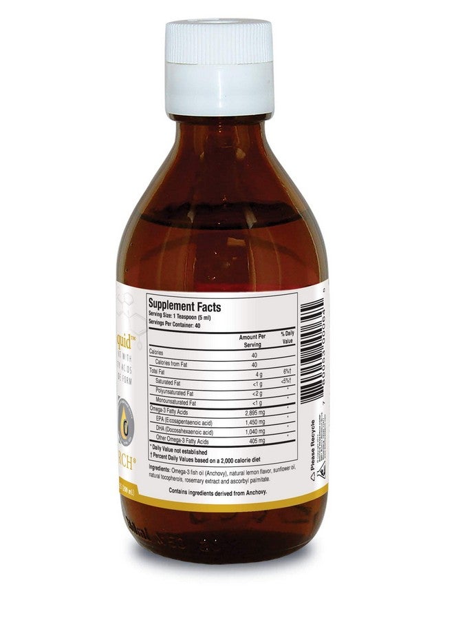 بيوتيكس ريسيرش زيت السمك أوميجا 3 السائل عالي التركيز من Biotics Research Biomega 3 Liquid™، مصدر مستدام، يمكن تتبعه، نقي 2490 مجم من أحماض أوميجا 3 الدهنية من نوع EPA وDHA لكل ملعقة صغيرة 1040 مجم من DHA 7 أونصات سائلة 200 مل 40 SVG - Image 2