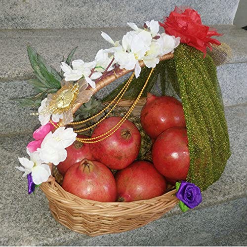 PRANSUNITA Decorative Multipurpose Storage and Gifting Oval Kashmir Wicker Handle Basket - Set of 2 different sizes - Image 4