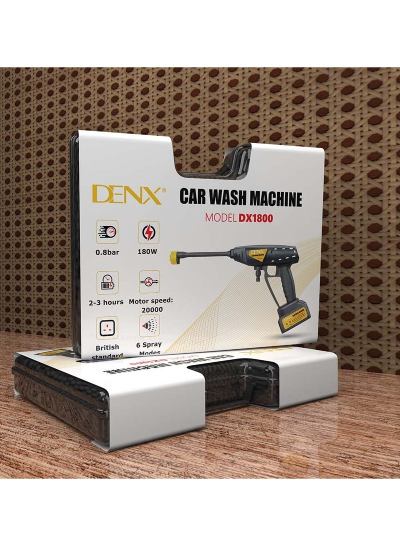 دينكس ماكينة غسيل السيارة بالضغط العالي قابلة لاعادة الشحن 180 واط مع بطارية تدوم ل 3 ساعات - من دينكس - Image 2