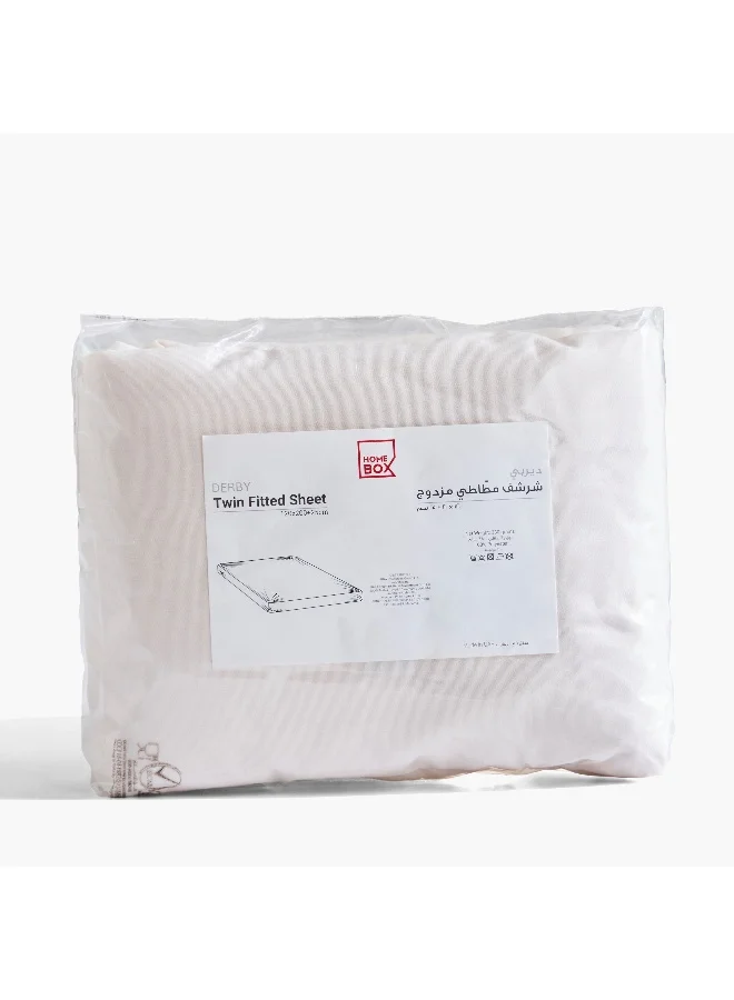 Home Box Derby Solid Microfiber Single Fitted Sheet - 90x190+20 cm