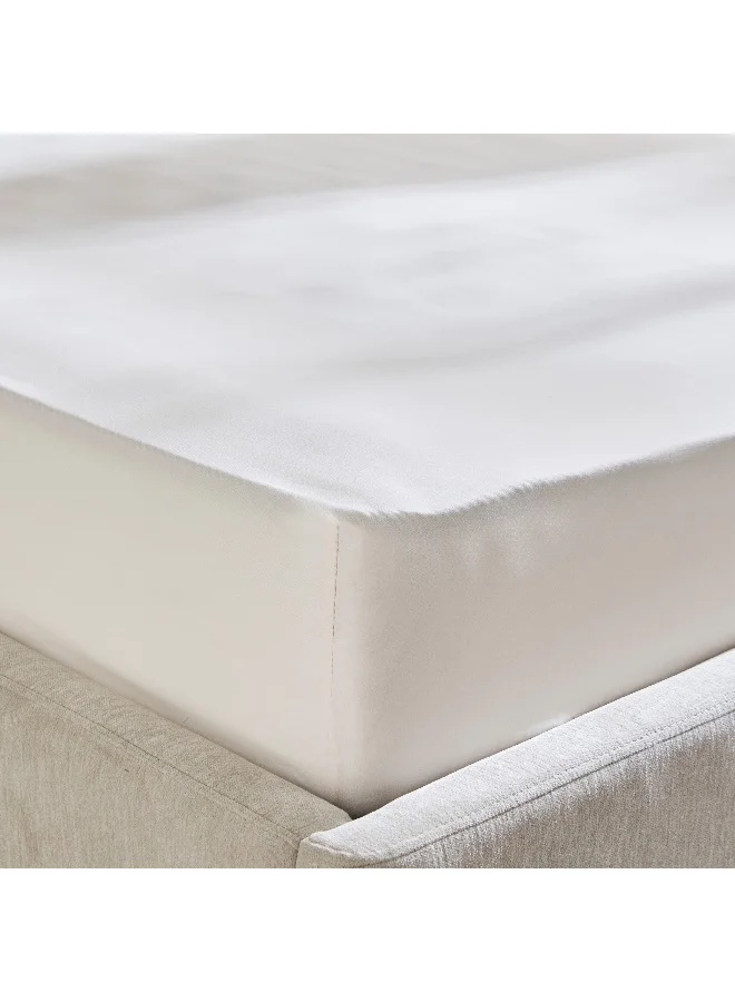 Home Box Derby Solid Microfiber Single Fitted Sheet - 90x190+20 cm