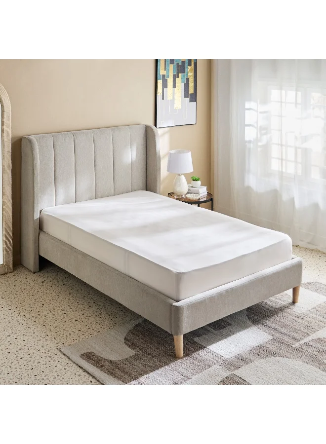 Home Box Derby Solid Microfiber Single Fitted Sheet - 90x190+20 cm