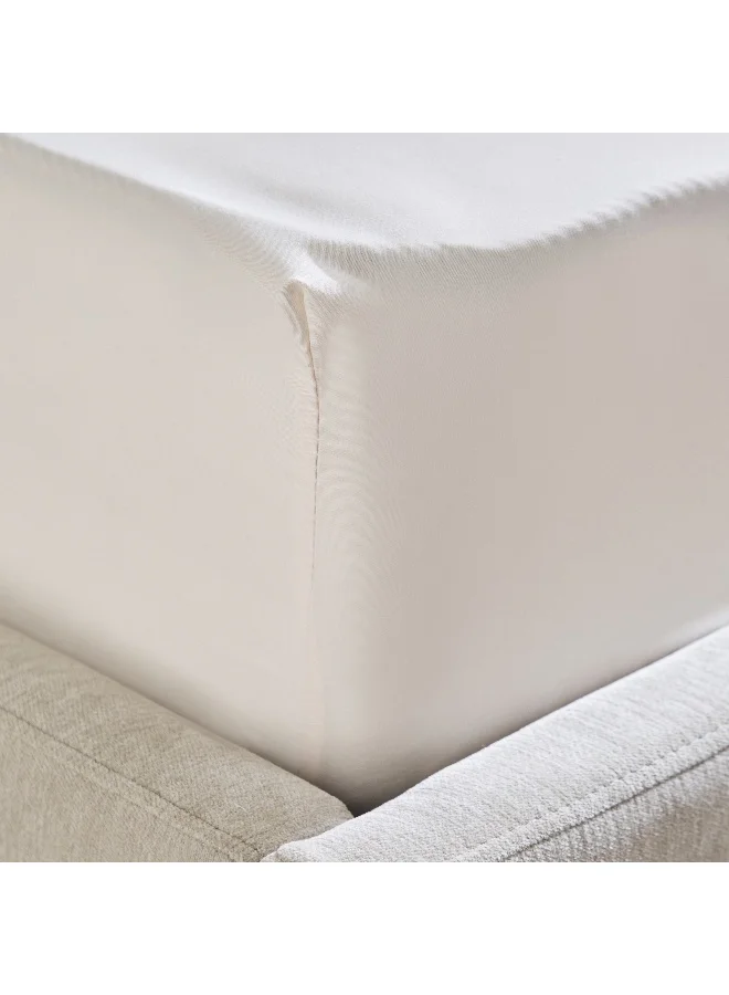 Home Box Derby Solid Microfiber Single Fitted Sheet - 90x190+20 cm