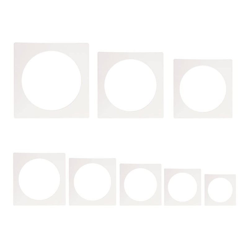 ZTEOFO 8 PCS Large Circle Stencil,Circle Stencils Different Sizes, Circle Template, Circle Template Stencil, Large Circle Stencil, Circle Stencils for Painting, for Painting Template - Image 1