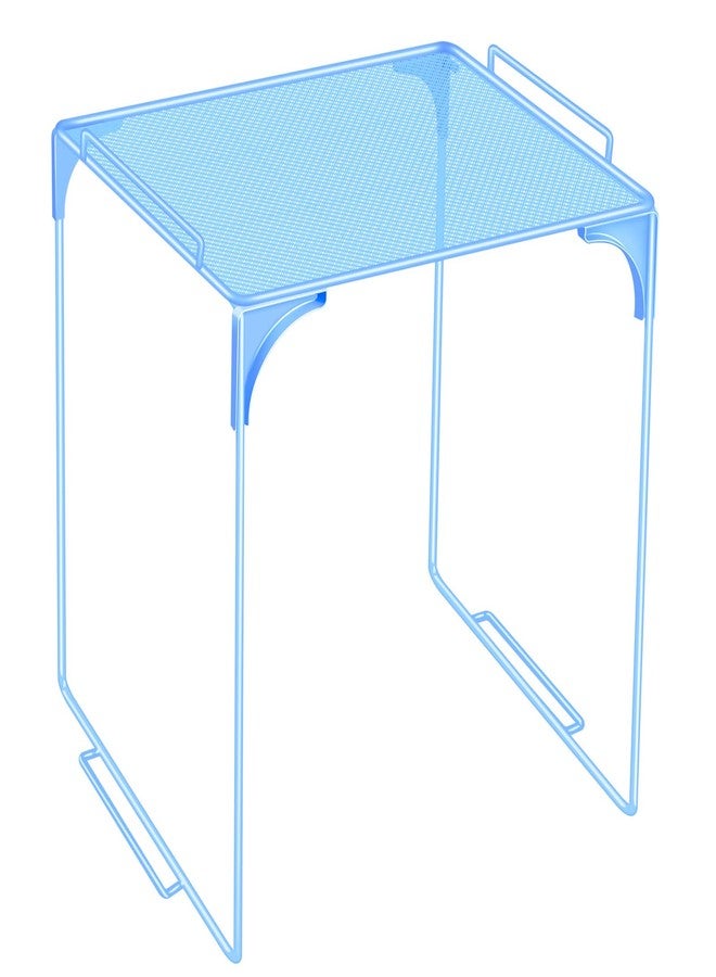 Demonwer Locker Organizer Shelf Blue Stackable Extra Locker Shelf Storage Cabinet Accessories for School Office Home Gym Supplies - Image 1