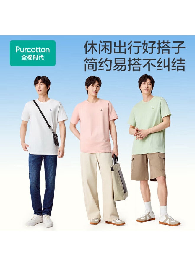 Purcotton  New Uni Round Neck T-shirt For Men And Women, 7a Antibacterial