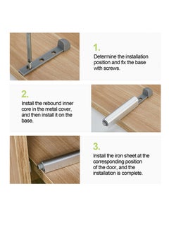 Y&D Magnetic Touch Latch, Door Catch Push to Open Latch Adjustable Cabinet Closures Release Catches Damper for Kitchen Closet Wardrobe Cupboard (6Pcs Silver)  - Image 5
