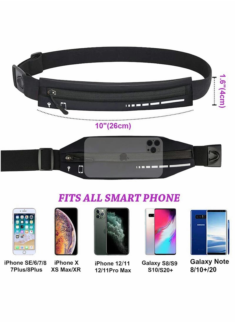 SYOSI - Slim Running Belt for Women  Men, Running Waist Pack Phone Holder, Jogging Workout f anny Pack Runners Pouch Gear Accessories for iPhone 12 11 Pro Max XS XR 8 7 Plus Traveling Gift - Image 1