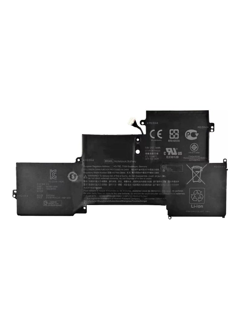 ماكس باور بطارية بديلة للكمبيوتر المحمول BR04XL لجهاز EliteBook Folio 1020 1030 G1 CTO M0D62PA M4Z18PA G9P64AV L7Z19PA M5U02PA Series 760505-005 765605-005 HSTNN-DB6M HSTNN-I26C بطارية كمبيوتر محمول ثلاثية الخلايا - Image 1
