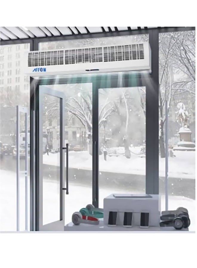 Arrow Air Curtain 90cm with Remote Control, 150W, Low Energy Consumption,13 Fan Speed,Quit Design, Strong Air Flow, White | RO-90CARC - Image 4