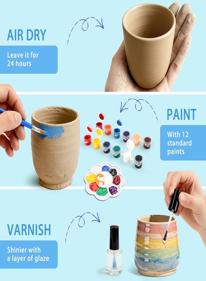 Aujazyble Pottery Wheel for Kids, Complete Pottery Painting Art & Craft Kit Toy, Arts and Crafts for Kids Ages 8-12, Girls Boy Toys Birthday Halloween Christmas Gift for Kid Ages 6 7 8 9 10 11 12+, Blue - Image 4