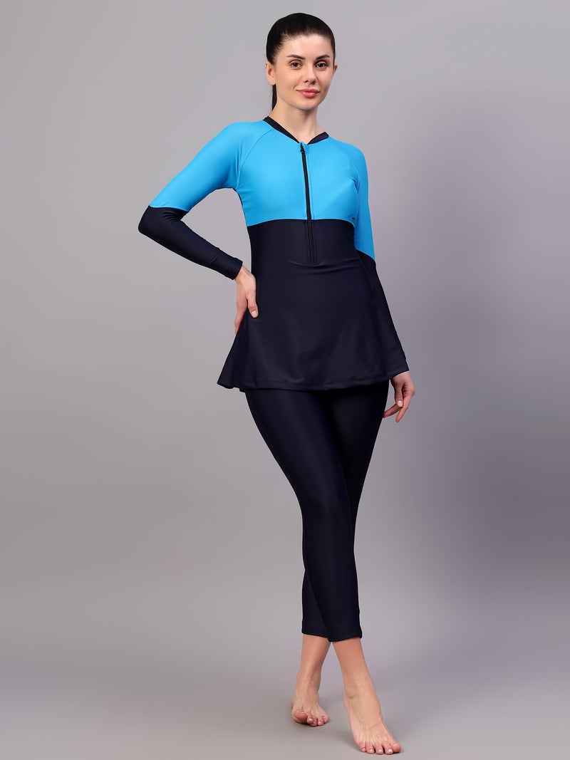 VIVA Swimming OWSD-333 Female 3/4 Swim Dress I Womens Swimming Costume I Swimwear for Women I One-Piece Swimsuits I Swimsuit for Women - Image 5