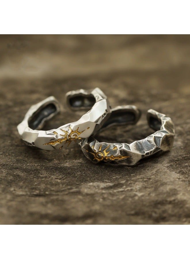 Beauenty Fashion ring (black + silver) 2 pieces  - Image 1