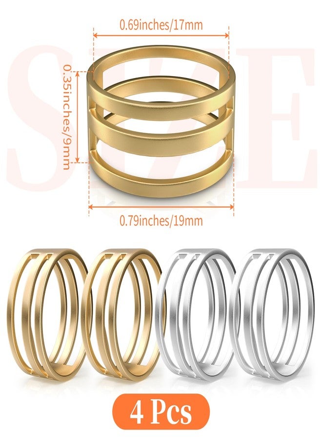 WLLHYF 4 Pieces Jump Ring Opening Tools Stainless Steel Circle Split Opener Bending Ring Appliance for Jewelry Maker Craft Projects Supplies(Gold,Silver) - Image 2