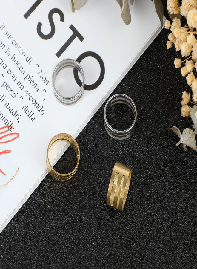 WLLHYF 4 Pieces Jump Ring Opening Tools Stainless Steel Circle Split Opener Bending Ring Appliance for Jewelry Maker Craft Projects Supplies(Gold,Silver) - Image 5