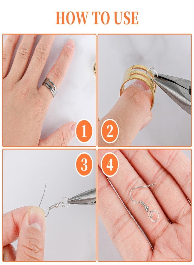 WLLHYF 4 Pieces Jump Ring Opening Tools Stainless Steel Circle Split Opener Bending Ring Appliance for Jewelry Maker Craft Projects Supplies(Gold,Silver) - Image 3