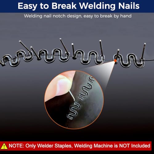 Serplex® 600Pcs Plastic Hot Stapling Welder Staples,Plastic Welding Staples,6 Types Hot Welder Staple Bumper Welding Wire for Repair Car Bumper Crack (Only Included) - Image 5