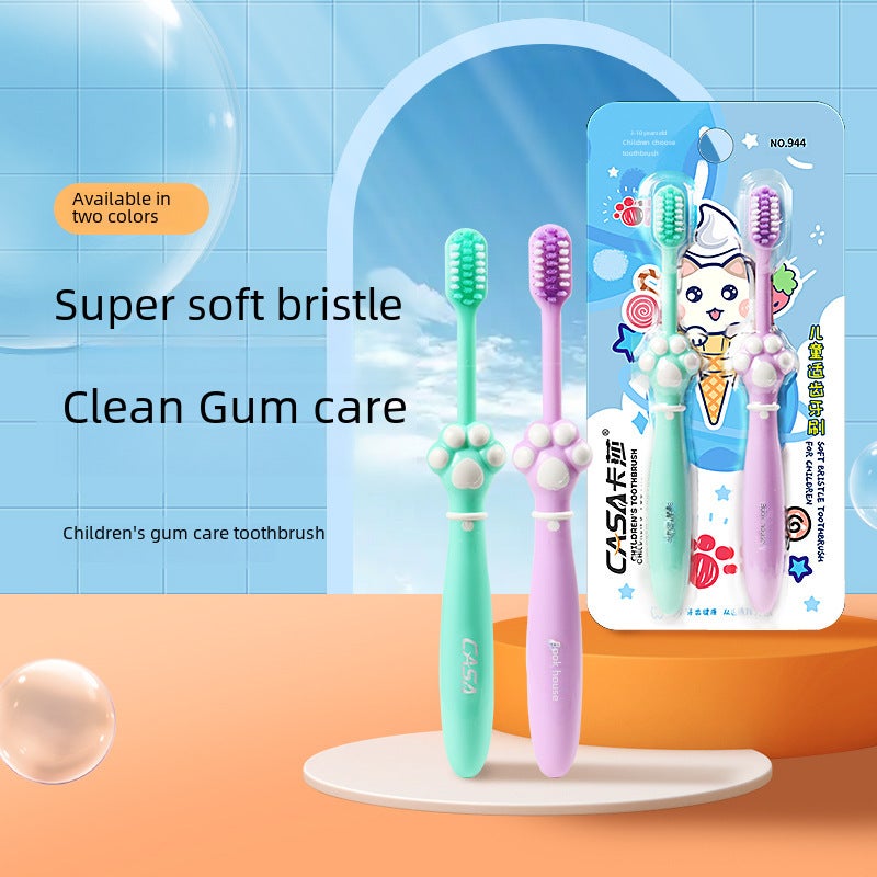 Generic Kasa childrens senior soft bristle toothbrush 3-6-12 years old baby cleaning gum toothbrush manufacturers genuine wholesale custom 944 two-piece