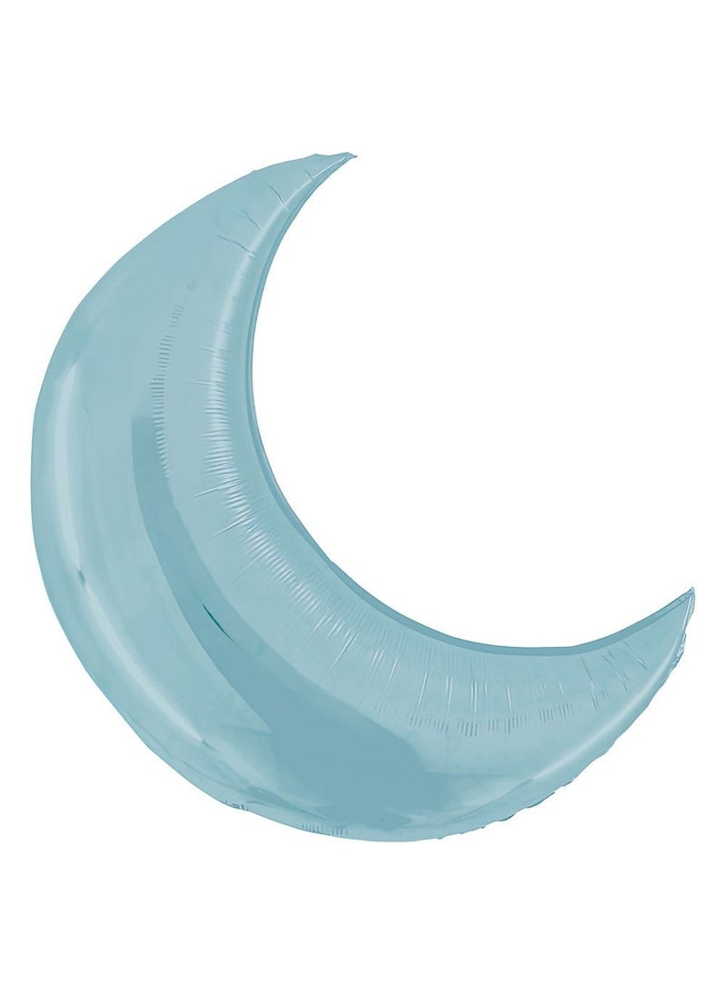 بالون هلال من رقائق معدنية بلون أزرق فاتح 91 سم