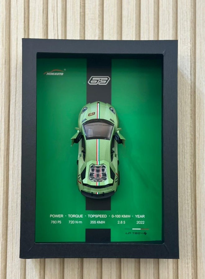 LITTLE ROCKZ Miniauto Diecast Car Frame Version Alloy Metal Sports Car Model Simulation 3D Racing Car Hanging Collection Decorative Kids Gifts - Image 4