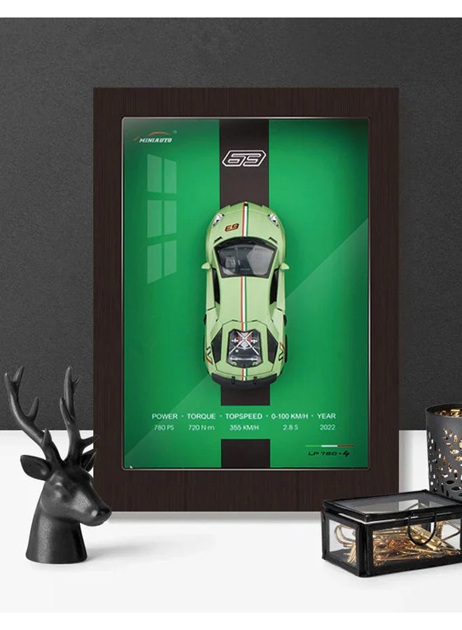 LITTLE ROCKZ Miniauto Diecast Car Frame Version Alloy Metal Sports Car Model Simulation 3D Racing Car Hanging Collection Decorative Kids Gifts - Image 2