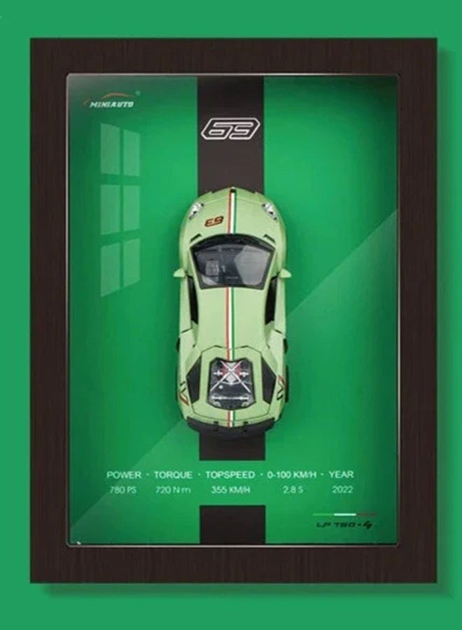 LITTLE ROCKZ Miniauto Diecast Car Frame Version Alloy Metal Sports Car Model Simulation 3D Racing Car Hanging Collection Decorative Kids Gifts - Image 1