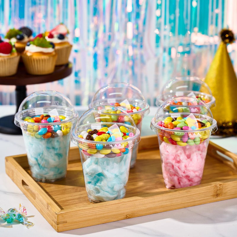 Lilymicky 50 Sets 12 oz Clear Plastic Parfait Cups with Insert & Dome lids, Disposable Yogurt Fruit Cups for Kids, for Dips and Veggies, Dessert and Party Snacks - Image 4