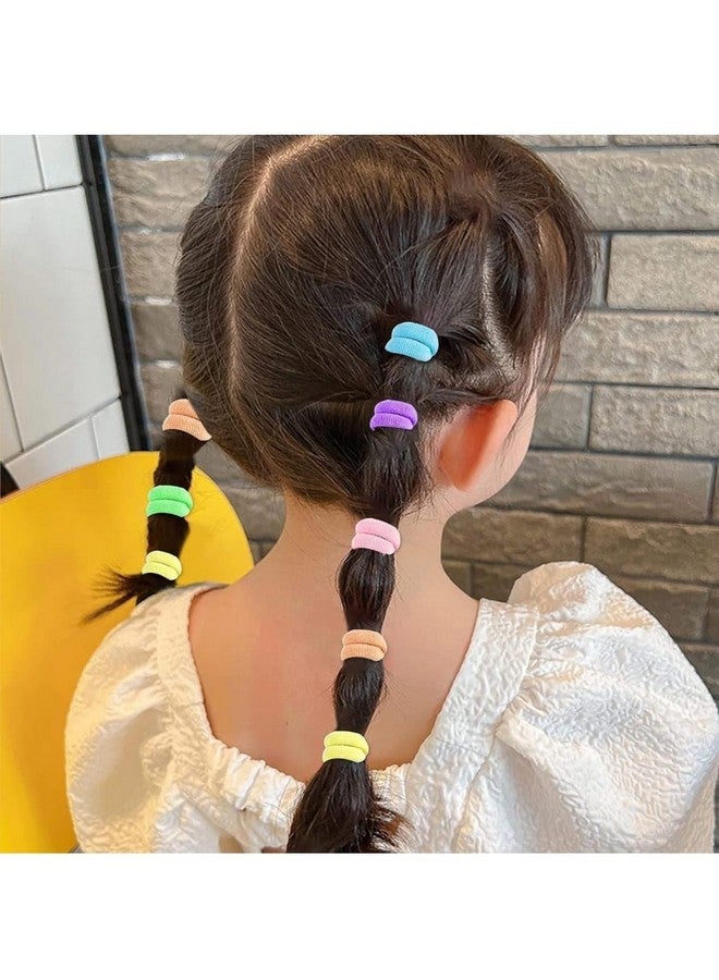 WAAOME® (Black 100 + 100 White) Mini Rubber Bands for kids 200 pcs Hair Band Soft Multi colour Cotton Stratchable Elastic Hair Band For Baby Kids Girls (B872) - Image 2