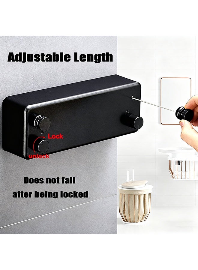 TaqwaMart Retractable Clothesline 4.2M Double Rope - 304 Stainless Steel & ABS Aluminum Case, 20KG Capacity, Space-Saving for Bathroom Balcony Laundry Indoor Outdoor - Image 2