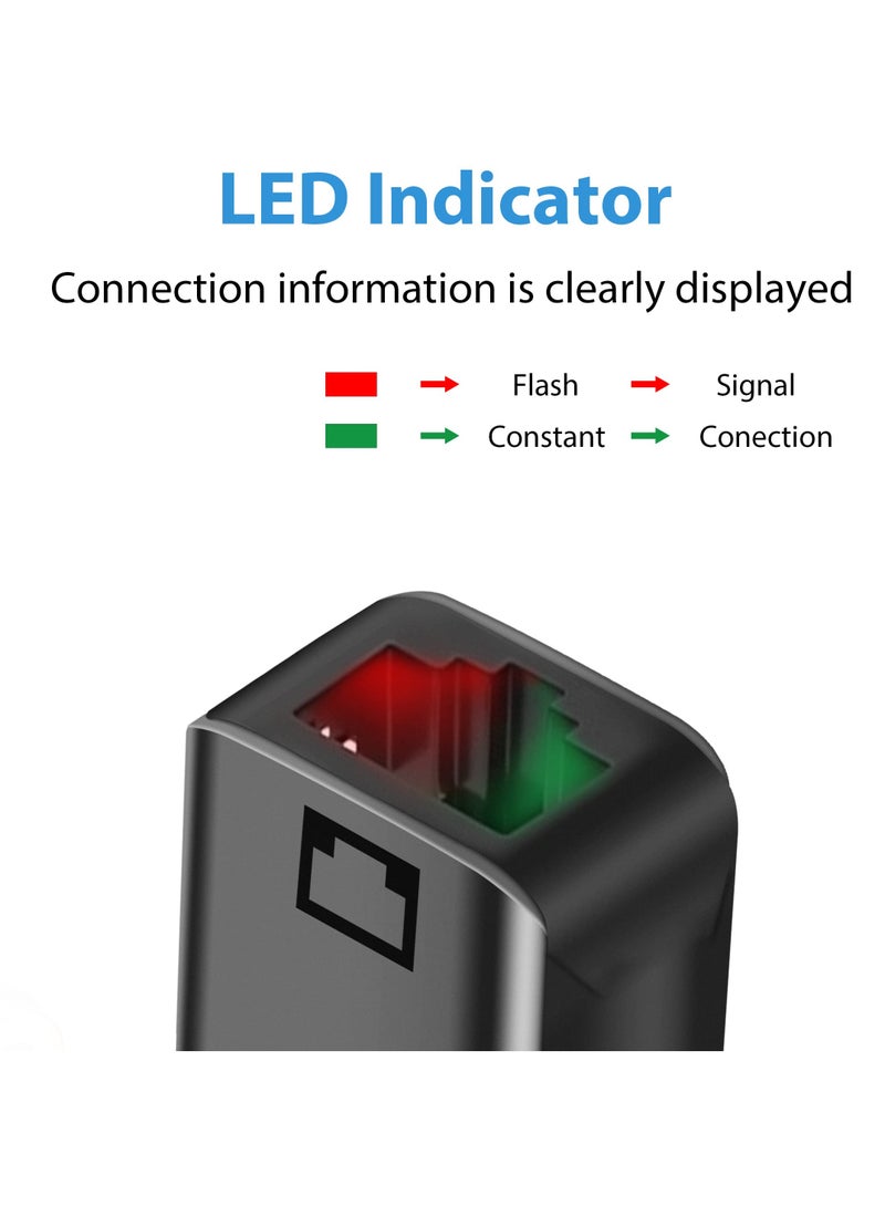 محول USB-C بزاوية 90 درجة إلى RJ45 جيجابت إيثرنت، موصل شبكة من نوع C ب 24 دبوس، 1000Mbps لأجهزة Windows و Android و Mac OS - Image 4