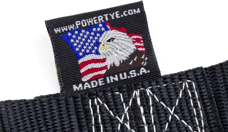 PowerTye حزام ربط باوورتي 1½ بوصة × 7 أقدام مع قفل مريح ومشابك S قوية - أسود - Image 4