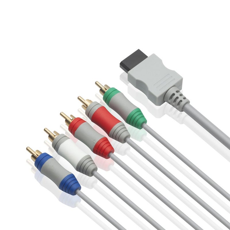 TENINYU 6 Feet Wii Component Audio Video Cable HDAV Component HD AV Cable to HDTV/EDTV 5 RCA Video & RCA Stereo Audio AV Cord for Wii & Wii U - Image 2