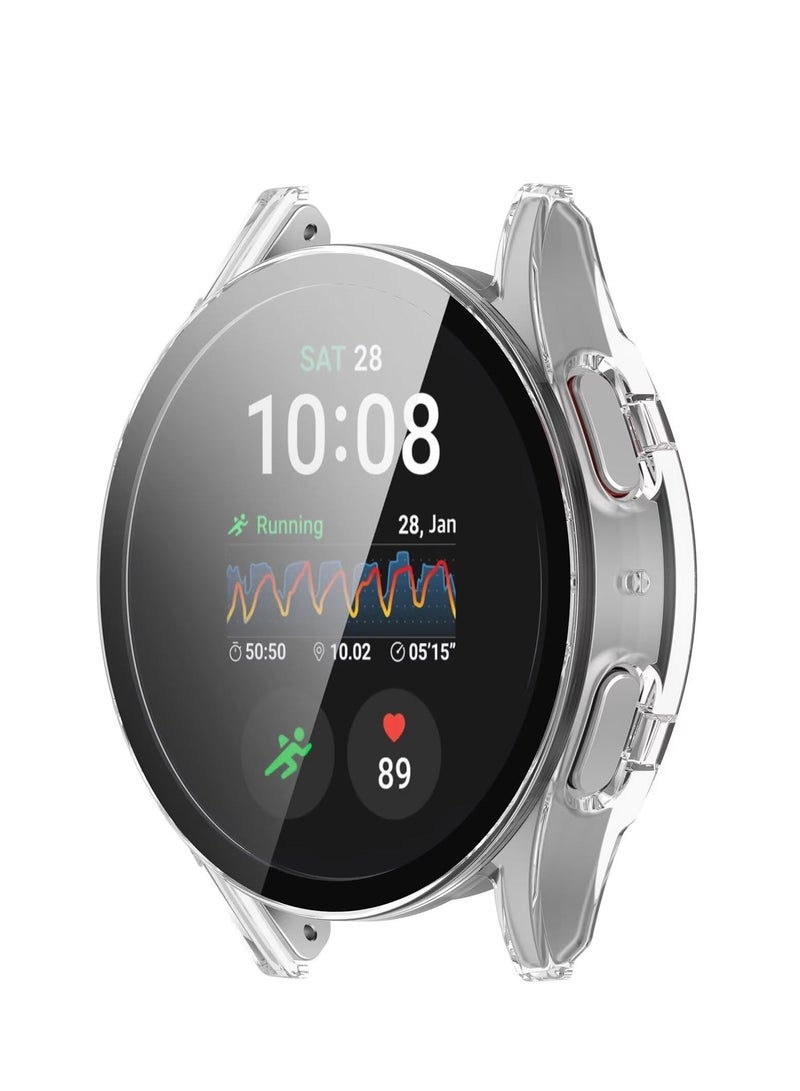 سامسونج غالاكسي ووتش 7 44mm الصلبة قذيفة + شاشة التوقف تغطية كاملة للصدمات ( شفافة ) - Image 2