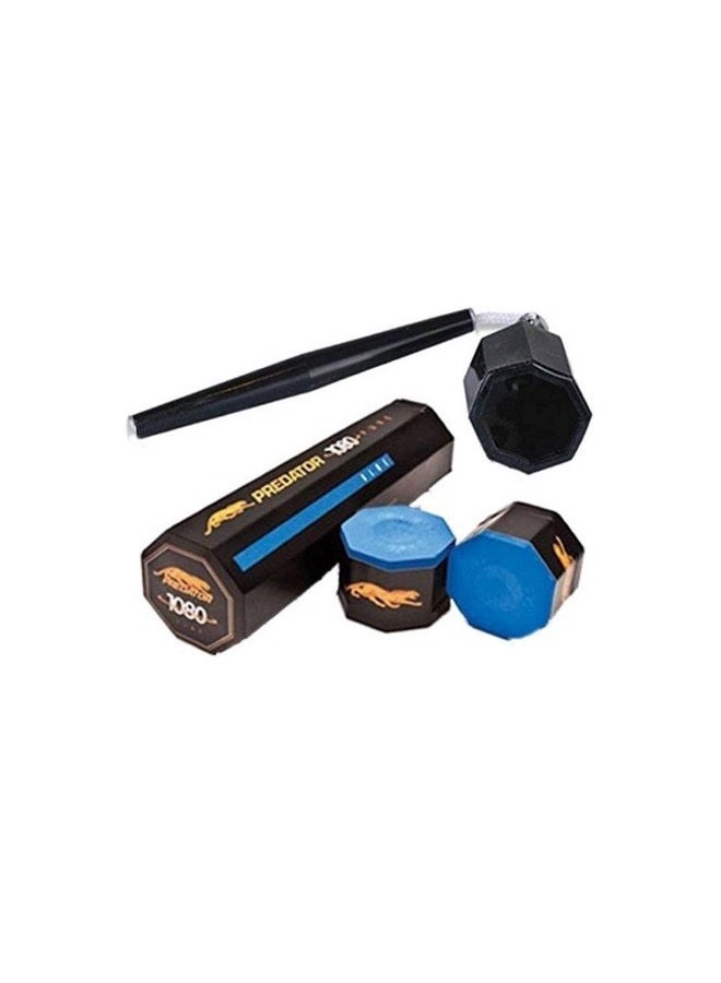 Predator Chalk 1080 Pure 5 Pieces Blue with Action Octagon Style Cue Chalker - Image 1