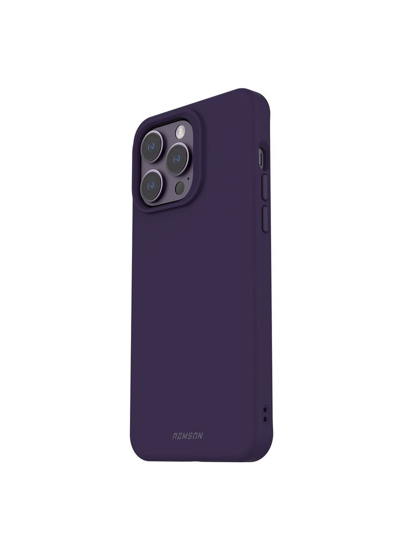 Remson Mag-X Magnetic Hybrid Protective Silicone Case  Protection For iPhone 14 Pro Max (Deep Purple) - Image 1