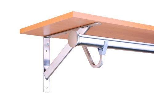 John_Sterling John Sterling Shelf Closet-Pro HD RP-0495-BN Heavy Duty Shelf & Rod Bracket, Brushed Nickel - Image 2