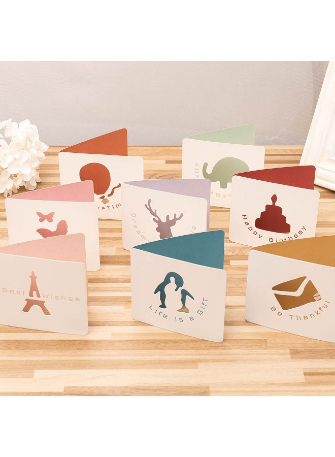 Generic 8 PCS Small Hollow Greeting Cards with Different Designs – Elegant Cut-Out Style – Blank Inside – Mini Cards for Gift Notes, Birthdays, Weddings & More  - Image 2