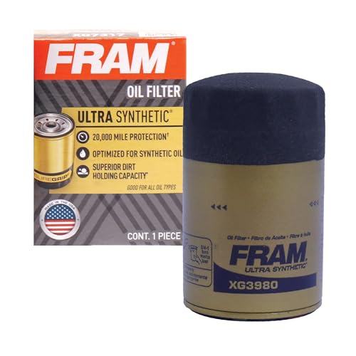 FRAM فلتر زيت السيارات FRAM Ultra Synthetic البديل، مصمم لتغييرات الزيت الاصطناعي التي تدوم حتى 20,000 ميل، XG3980 مع SureGrip (عبوة من 1) - Image 1