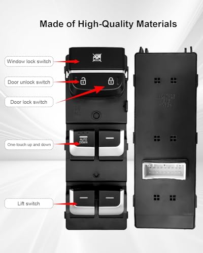 Vaticas Master Power Window Switch Fit for Kia Optima 2016-2018 Replace 93571D4000 1S16481, Front Left Side Door Window Switch - Image 4