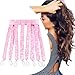 JYHi Pink Heatless Hair Curler Silk New Upgradeed No Heat Curling Rode Headband for Long Hair Soft Hair Curls with Removeable Adjustable To Sleep In Hair Curls - Image 2